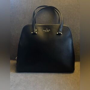 KATE SPADE LEATHER BLACK BAG YORK PATTERSON DRIVE SATCHEL/CROSSBODY PURSE EUC 💜